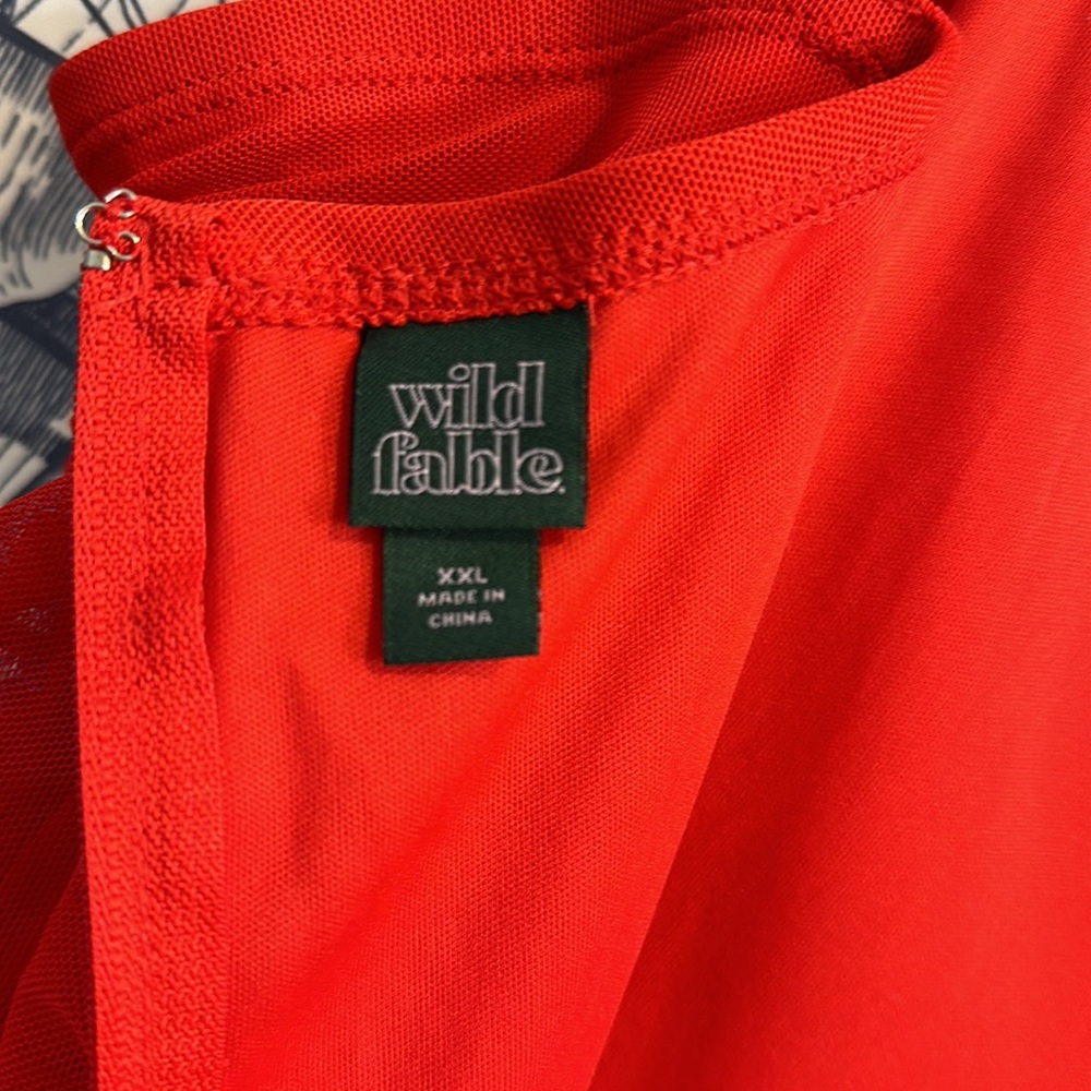 NWT-Red Rouched Dress - Picture 8 of 8